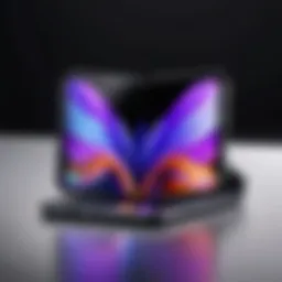 Elegant design of the Galaxy Z Flip showcasing its foldable feature