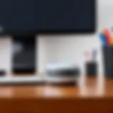 Google Mini device on a desk
