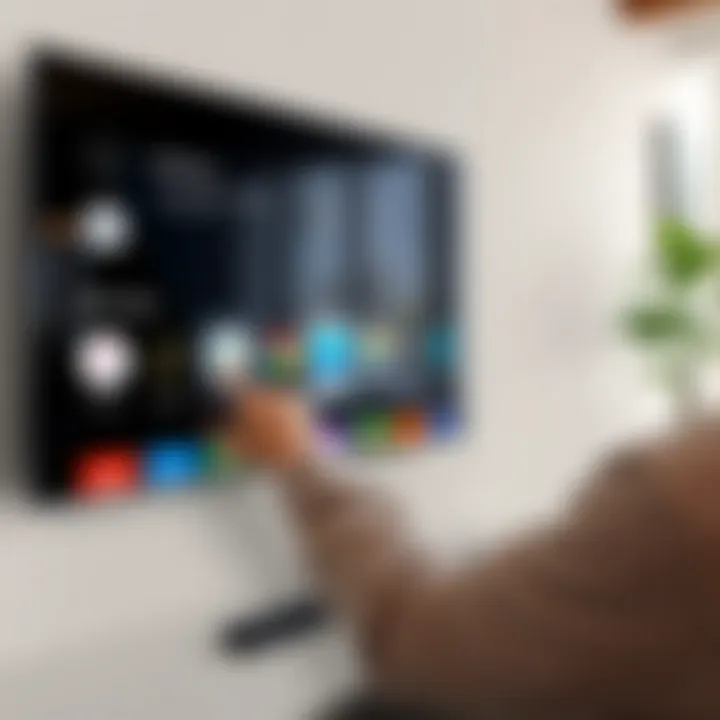 Choosing Connectivity Apps for Samsung TV User selecting apps for connectivity