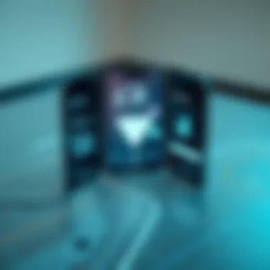 Folding phone showcasing advanced technology