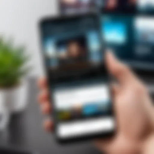 A smartphone displaying a video editing app interface