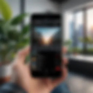 Enhancing Videos with Editing Tools Editing software interface on a smartphone