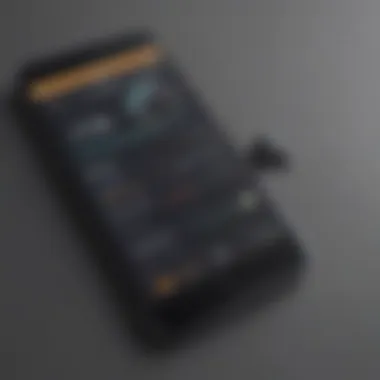 Offline Music Streaming App Illustration of a smartphone with offline music streaming app