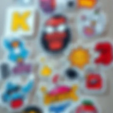 Colorful sticker designs showcasing creativity