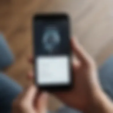 Finding Your Phone Number Illustration of person holding Motorola phone with number displayed