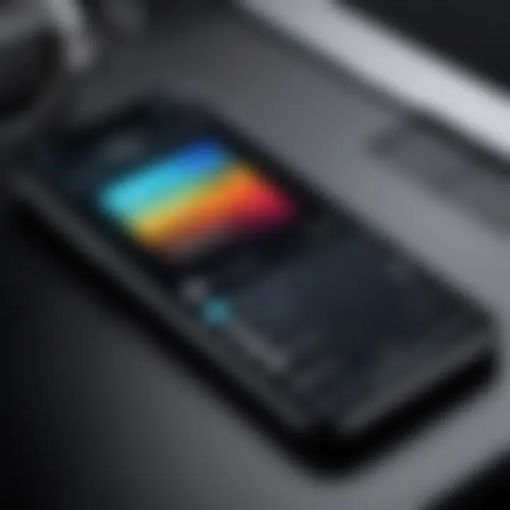 Screen showcasing a popular music downloading app