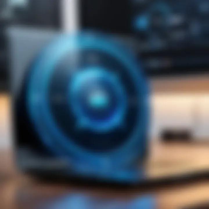 Security shield symbolizing device protection