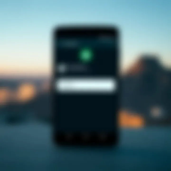 Android password manager interface