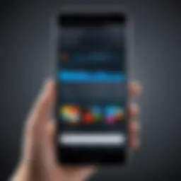 A sleek Android device showcasing its app interface