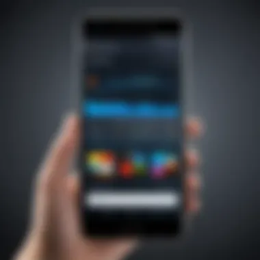 A sleek Android device showcasing its app interface