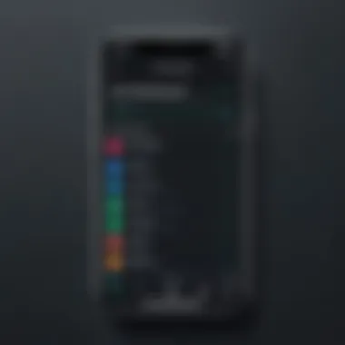 Settings menu highlighting app management options