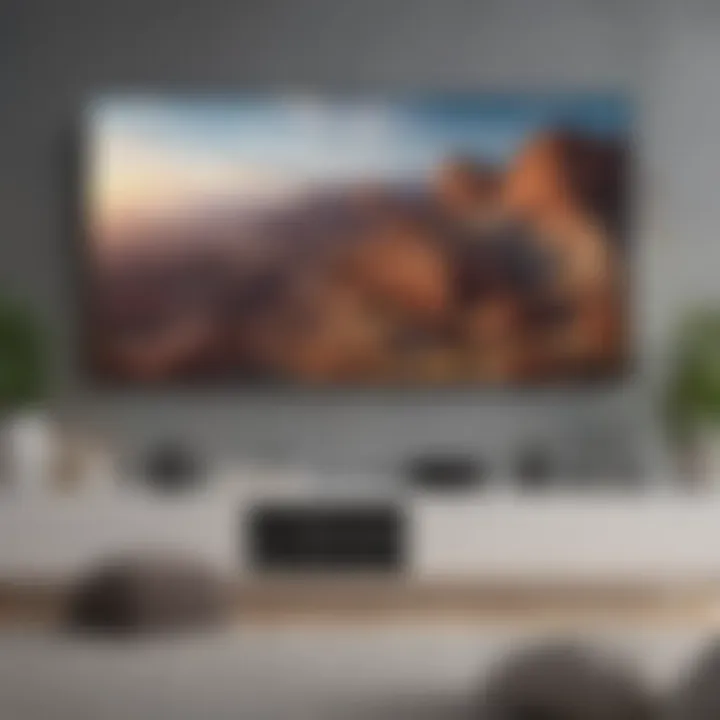 Illustration of enhanced viewing experience on smart TV