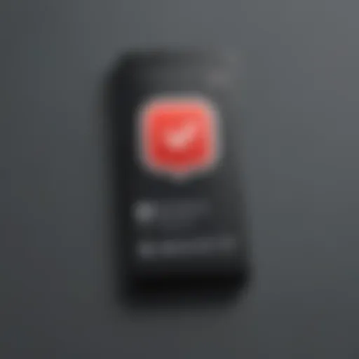 Phone with ad blocker app icon