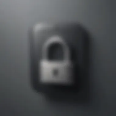 Enhancing Security Measures Lock symbolizing enhanced security against spyware on phone