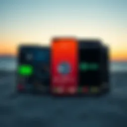 Illustration showcasing various volume booster applications on Android devices