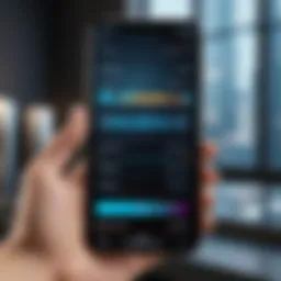 Smartphone displaying volume settings