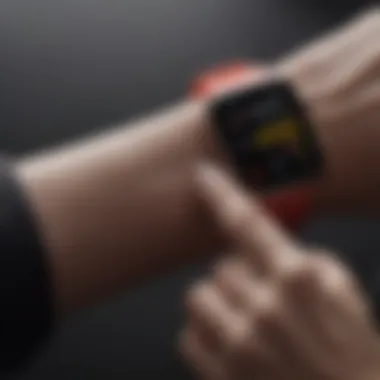 Progress Tracking with Apple Watch Apple Watch displaying workout progress