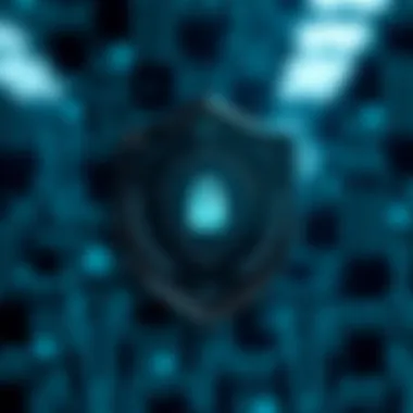 Emblem of Cybersecurity A shield representing advanced cybersecurity measures