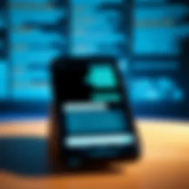 Illustration of a smartphone screen displaying erased messages