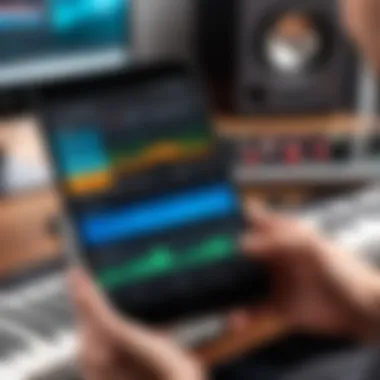 Musician utilizing Android device for studio-grade recording