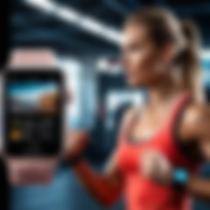 Trends in fitness technology illustrated with innovative designs