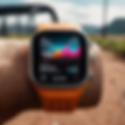 Advanced run tracking watch showcasing vibrant display