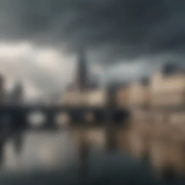 European Landmarks with Weather Elements Overlay European Landmarks with Weather Elements Overlay