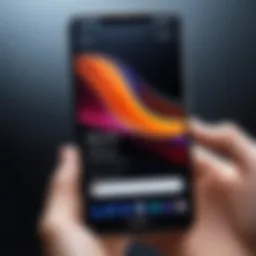 High-performance smartphone displaying advanced specifications