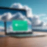 A digital representation of a cloud-based messaging service.