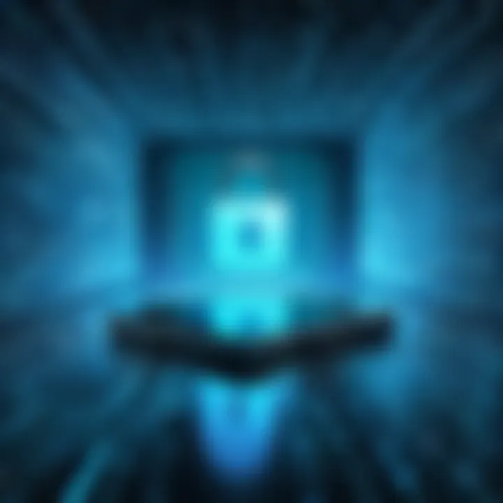 An abstract illustration of privacy and security in digital communication.