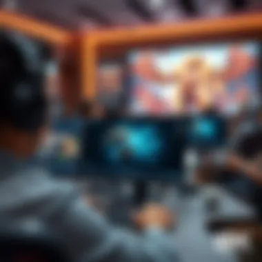 Visual representation of strategic gameplay mechanics in action