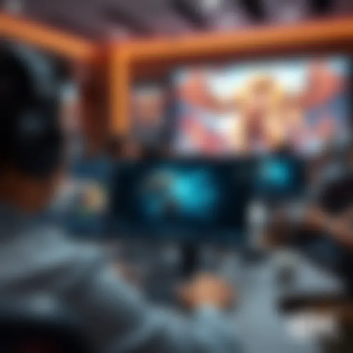 Visual representation of strategic gameplay mechanics in action