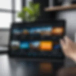 Overview of Amazon app interface on Samsung tablet