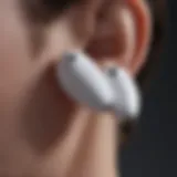 Illustration of intricate sound cancelling technology in Apple AirPods