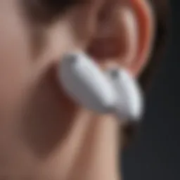 Illustration of intricate sound cancelling technology in Apple AirPods