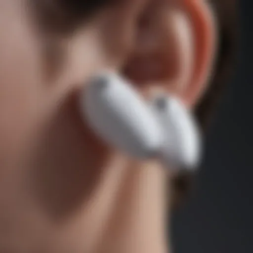 Illustration of intricate sound cancelling technology in Apple AirPods