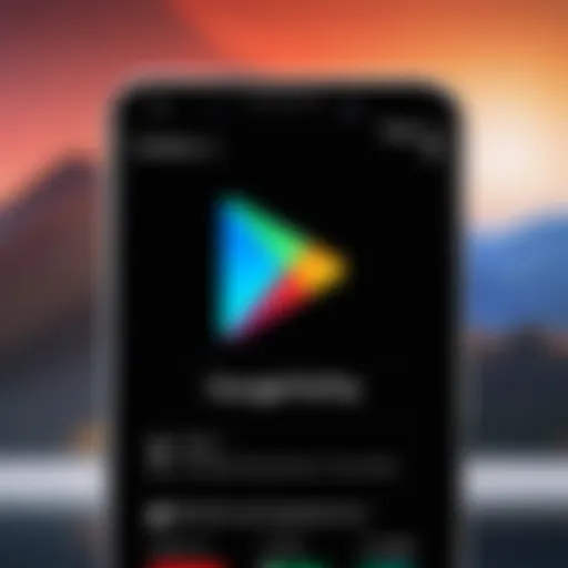 A smartphone displaying a locked Google Play Store icon