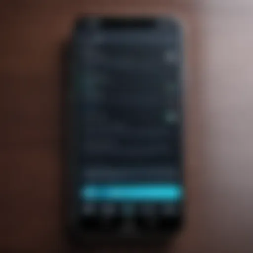 A smartphone displaying a message recording app interface