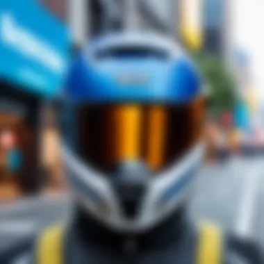 Full face helmet showcasing Bluetooth connectivity features