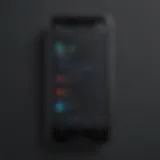Sleek minimalist music player interface on Android device