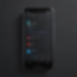 Sleek minimalist music player interface on Android device