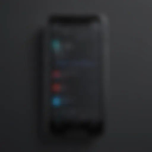 Sleek minimalist music player interface on Android device