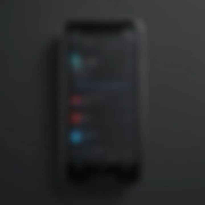 Sleek minimalist music player interface on Android device