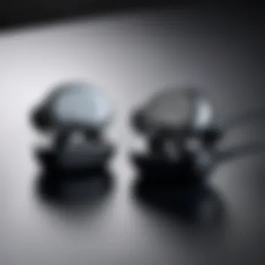 Close-up of budget wireless earbuds showcasing their design