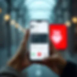 Visual representation of call recording interface on Android