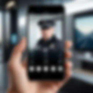 Security Features in Camera Apps A diagram depicting the security features associated with app access in camera technology.