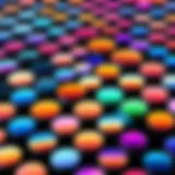 A vibrant array of cell phone camera filters displayed