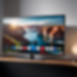 User navigating Google Chrome on a smart TV interface