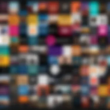 An artistic depiction of diverse musical genres coming together, illustrating the essence of collaborative playlists.
