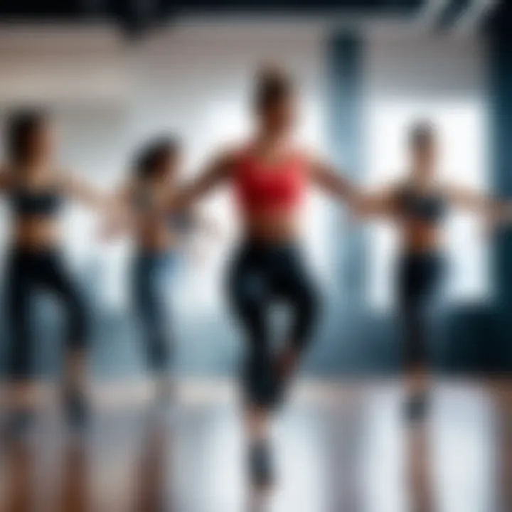 Fluidity and rhythm in dance fitness routines